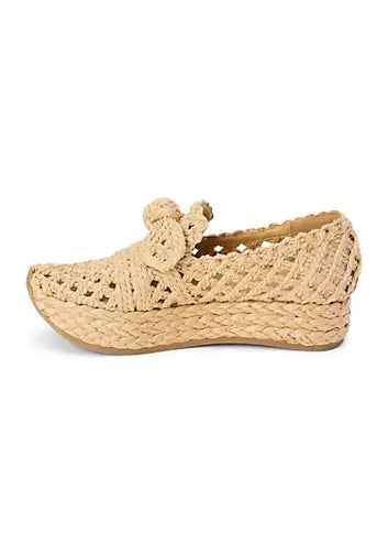 Raffia Platform Espadrille Fashion Sneakers