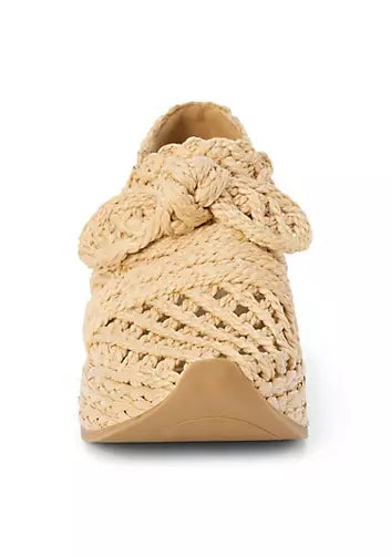 Raffia Platform Espadrille Fashion Sneakers