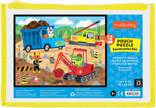 Construction Site to Go Puzzle - 12 Piece Jigsaw Puzzle
