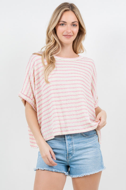 Stripe Knit Boxy Top