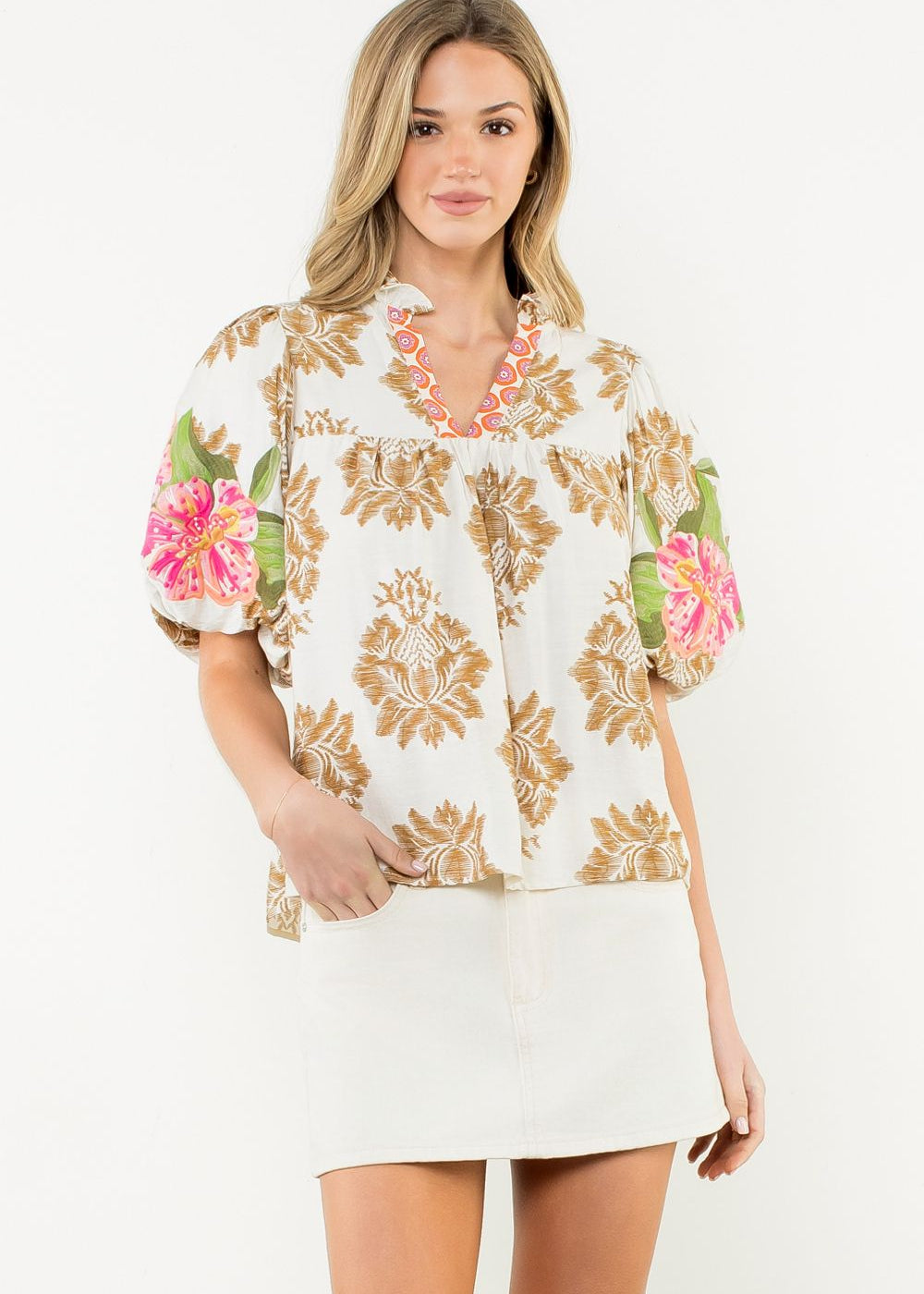Wildflower Muse Puff Sleeve Top | THML