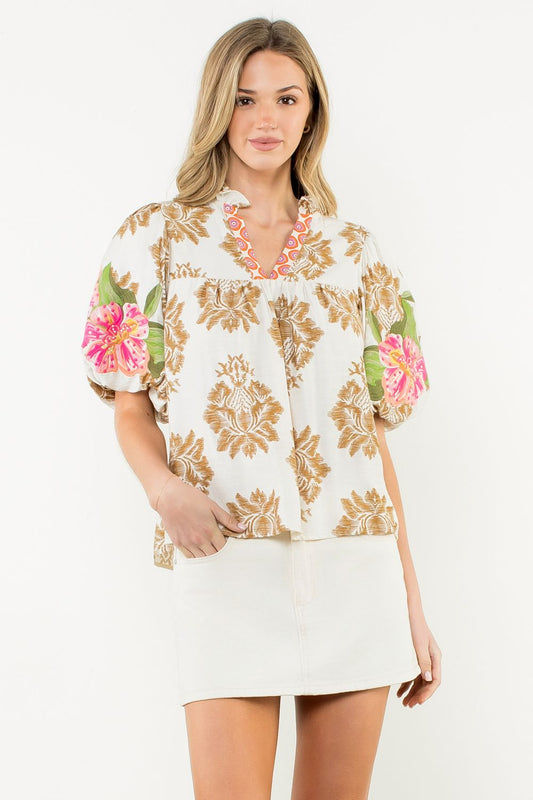 Wildflower Muse Puff Sleeve Top | THML
