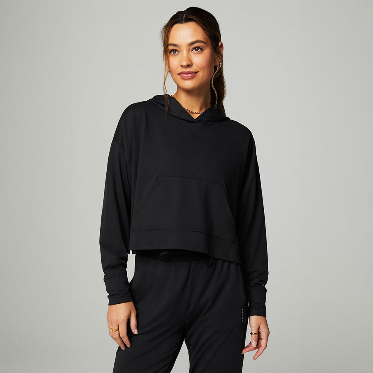 Cloud Jersey Stretch Cropped Hoodie | Fabletics
