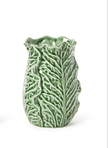 Cruciferous Leaf Textured Vase