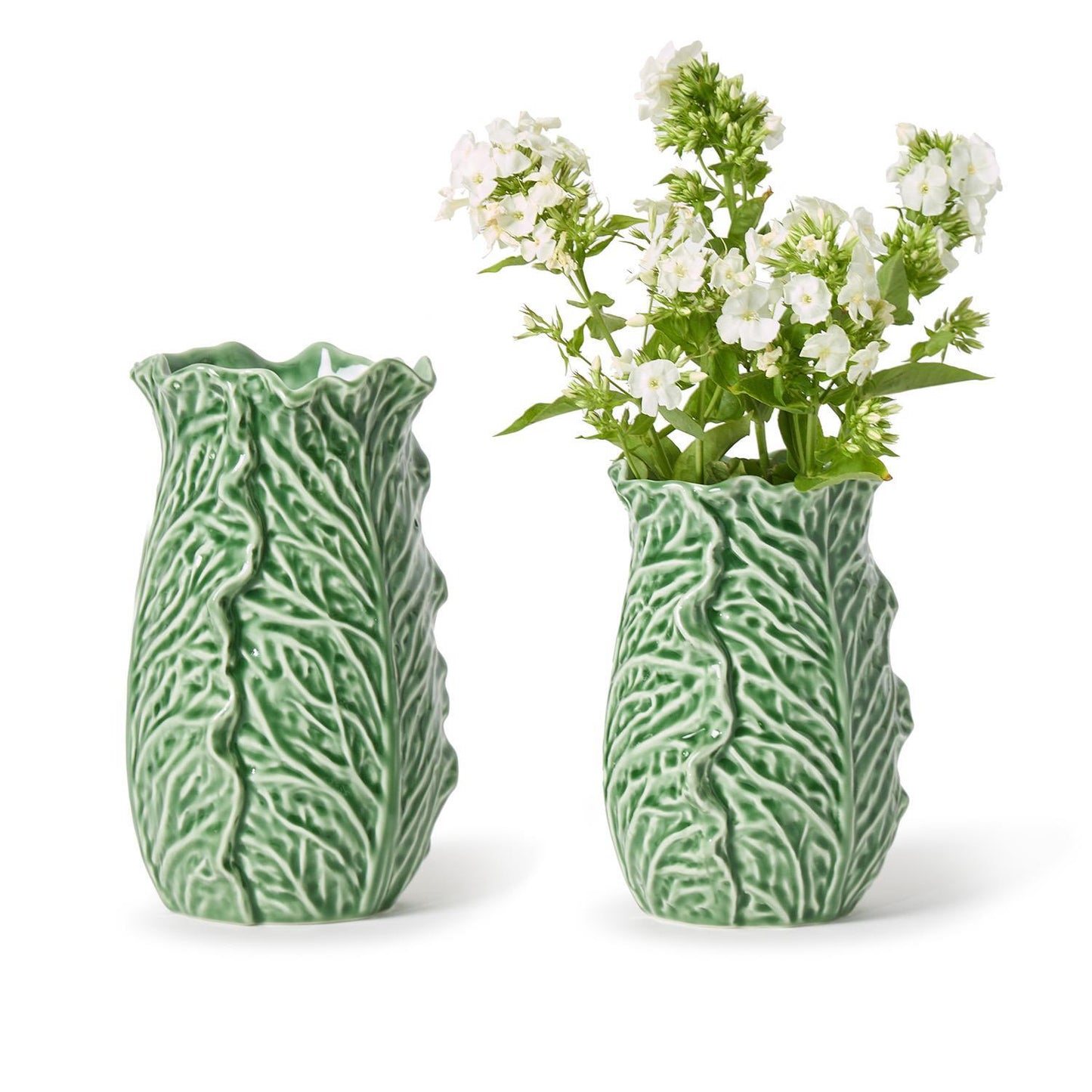Cruciferous Leaf Textured Vase