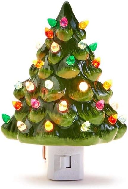 Vintage Christmas Tree Nightlight Decor