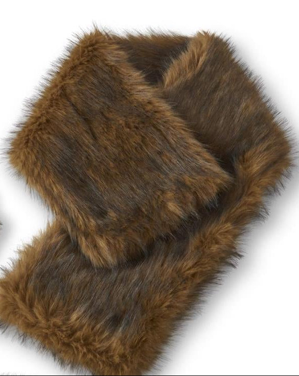 Long Fur Cut Through Scarf