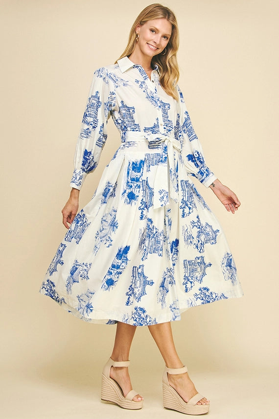 Toile de Jouy Dress