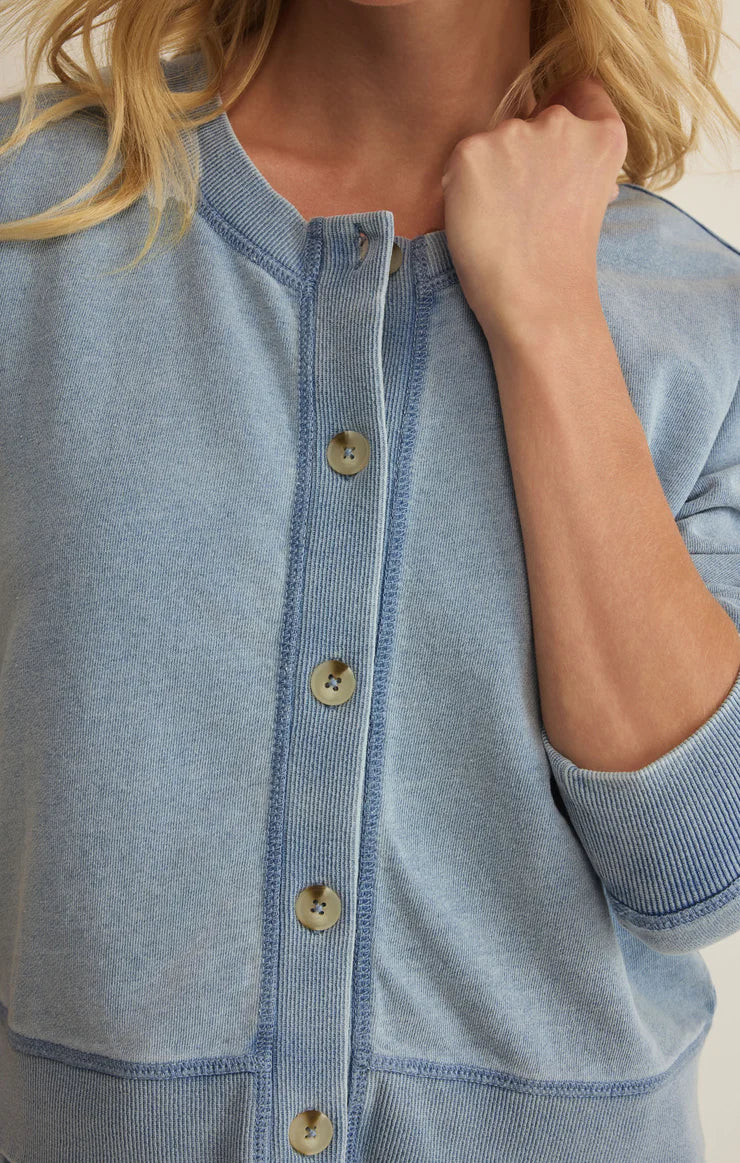 Daily Knit Denim Cardigan