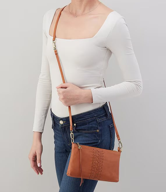 Darcy Woven Crossbody | Washed Leather | HOBO