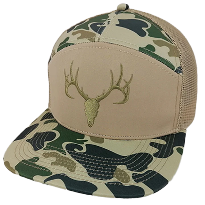 Deer Skull Embroidered Trucker Hat