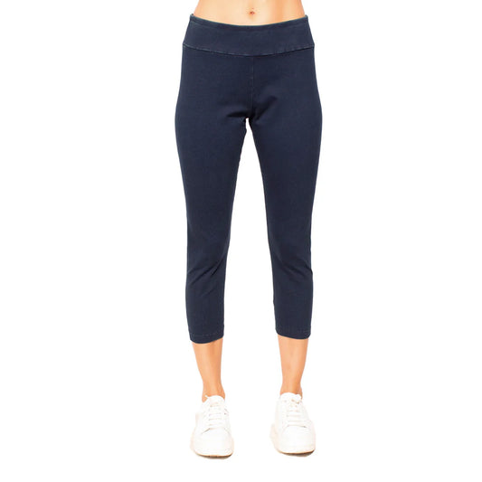 Stonewash Cotton Crop Pants