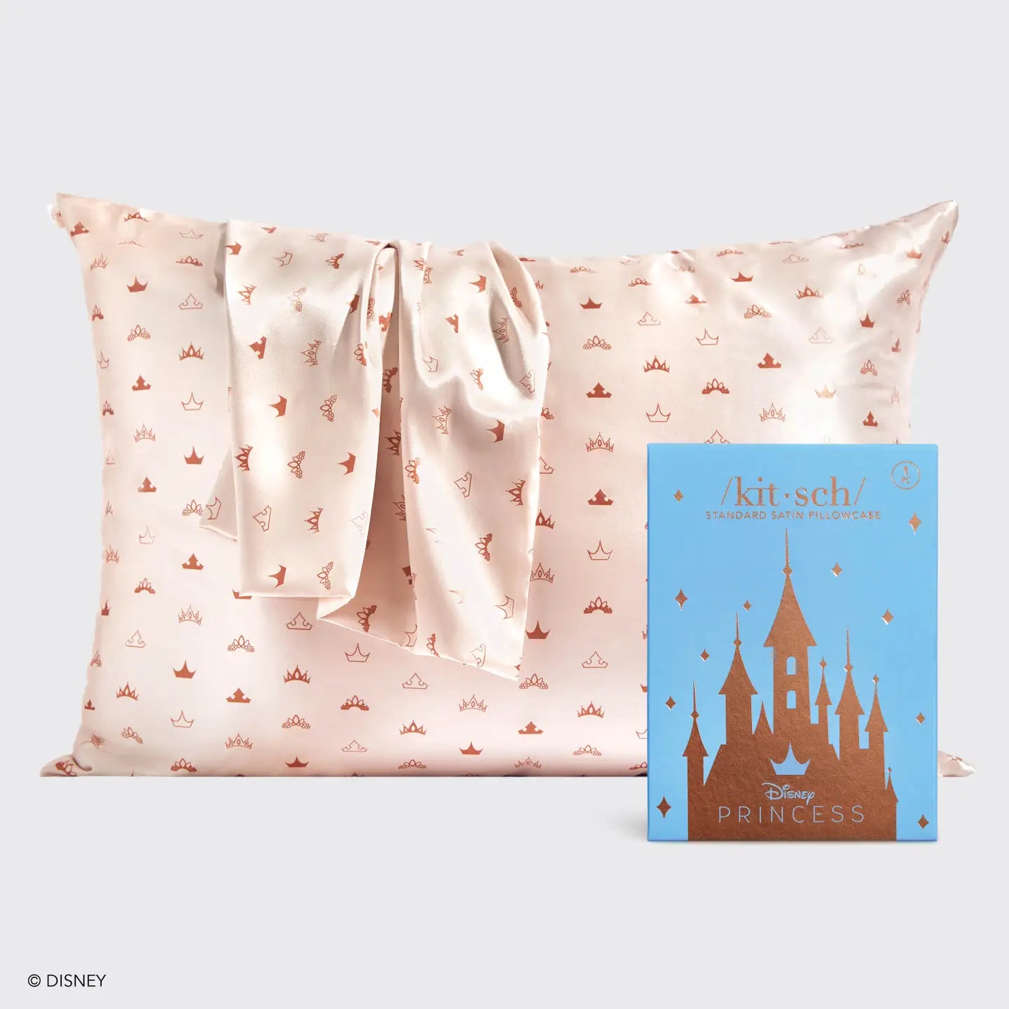Standard Satin Pillow Case | Disney Princess Crown Print