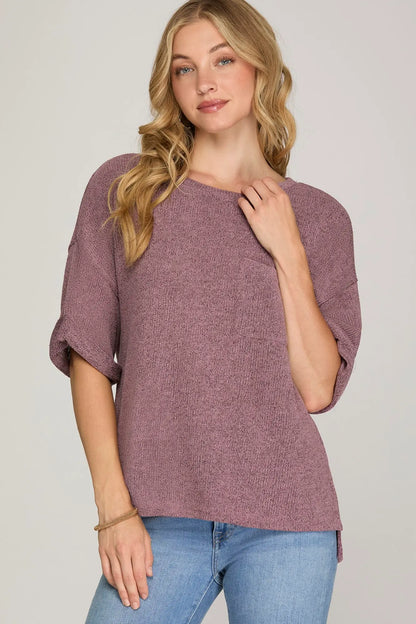 Soft Drop Sweater Knit Top