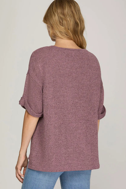 Soft Drop Sweater Knit Top