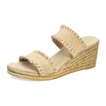 Dorset | Backless Heeled Wedge Sandal
