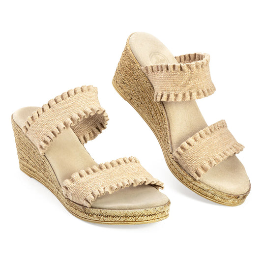 Dorset | Backless Heeled Wedge Sandal
