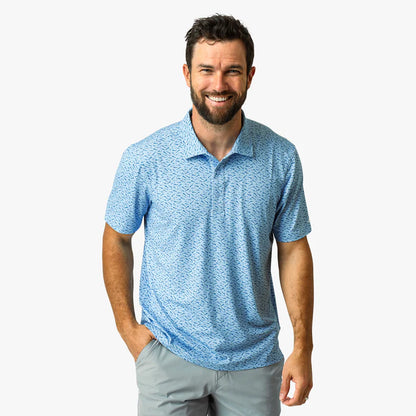 Boatbar Printed Performance Polo Shirt | Aftco