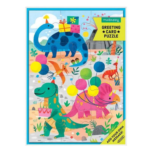 Dinosaur Friends Puzzle Greeting Card