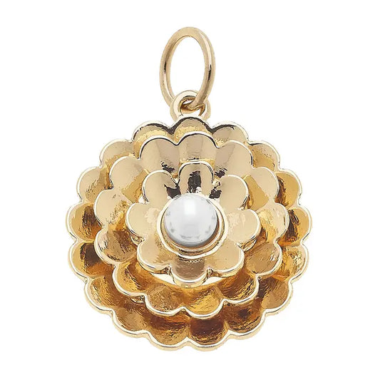 Layered Pearl Flower Charm