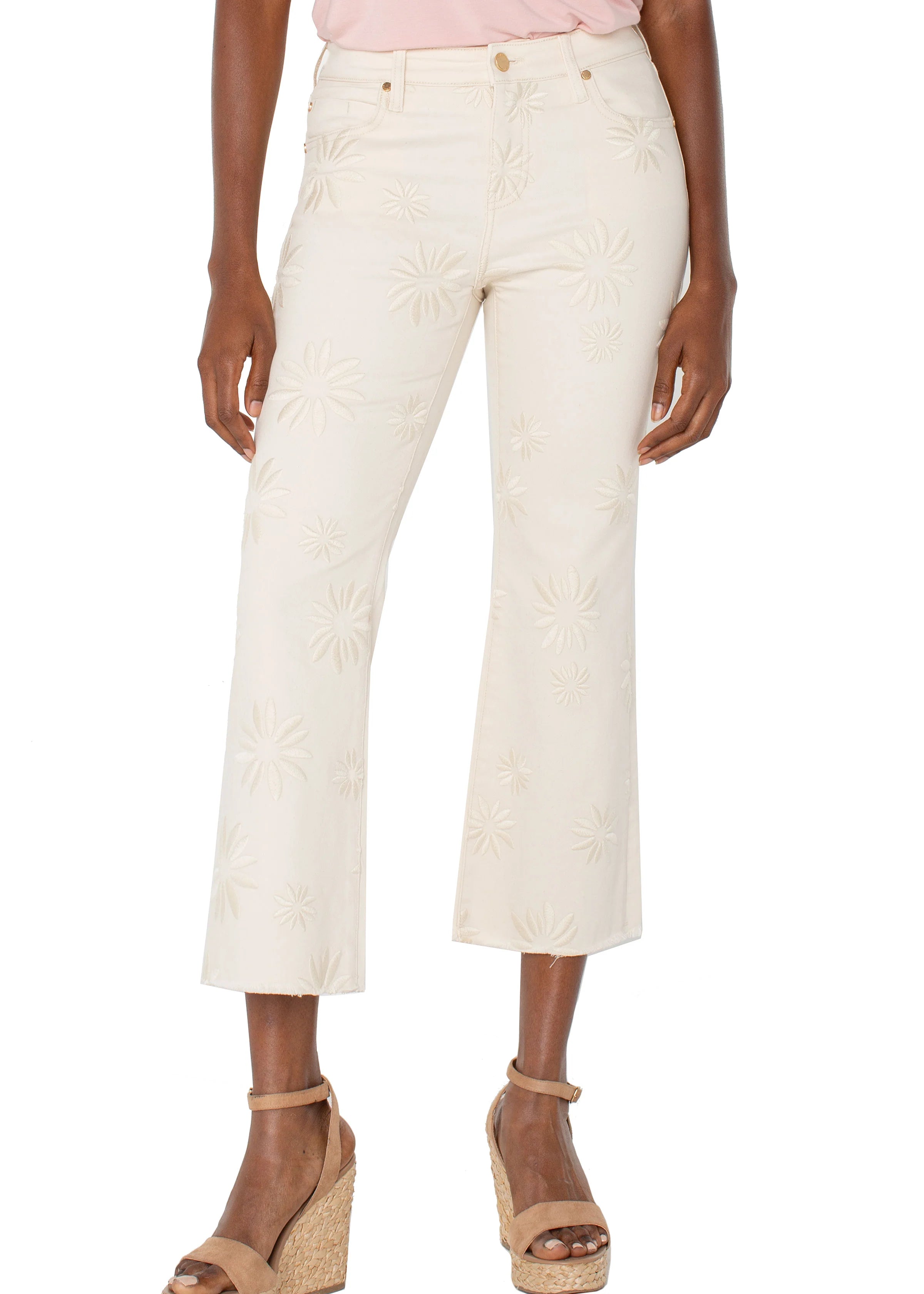 Hannah Crop Flare With Fray Hem | Liverpool