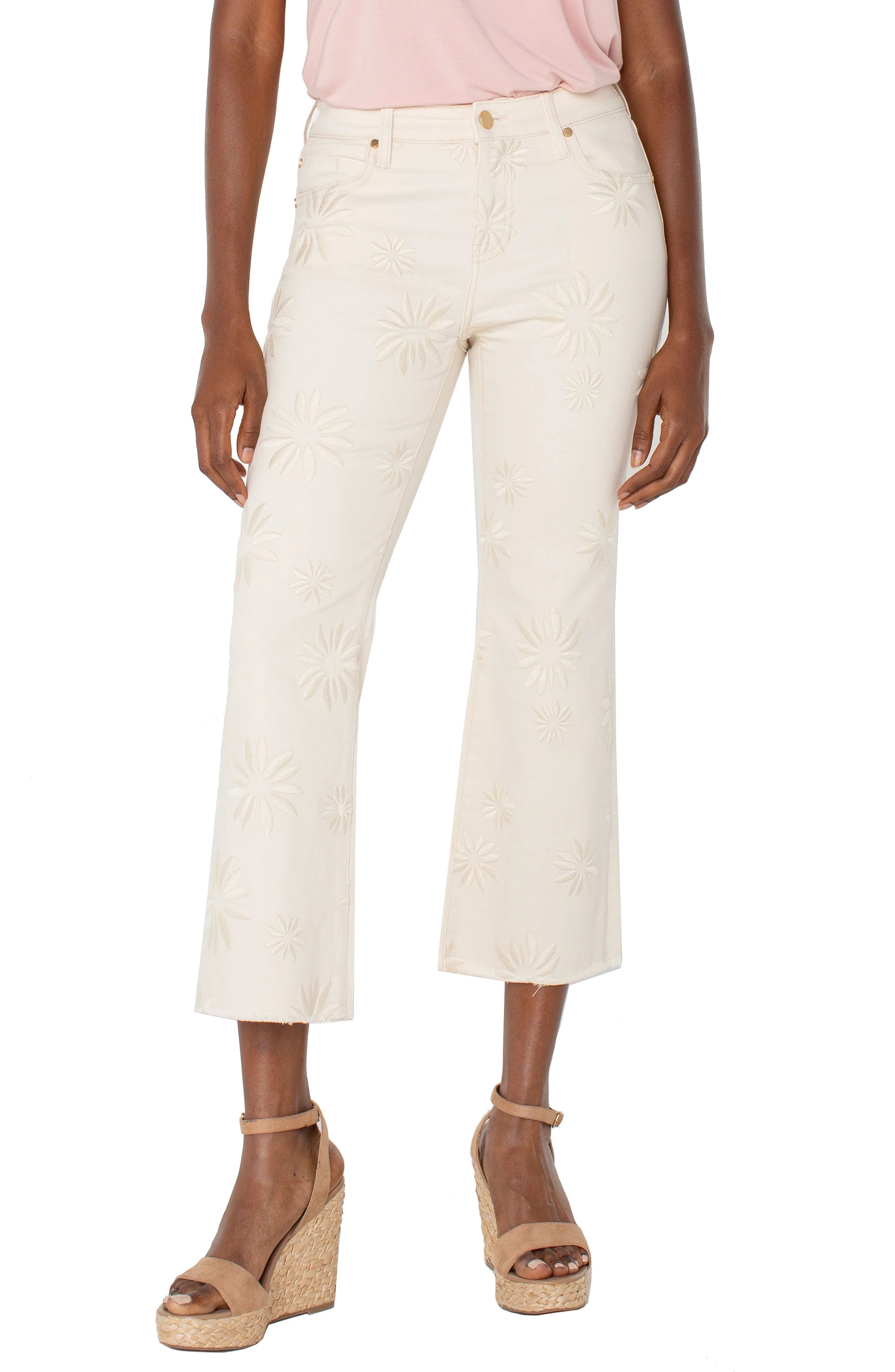 Hannah Crop Flare With Fray Hem | Liverpool
