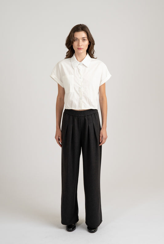 Effortlessly Pleated Wide Leg Pants