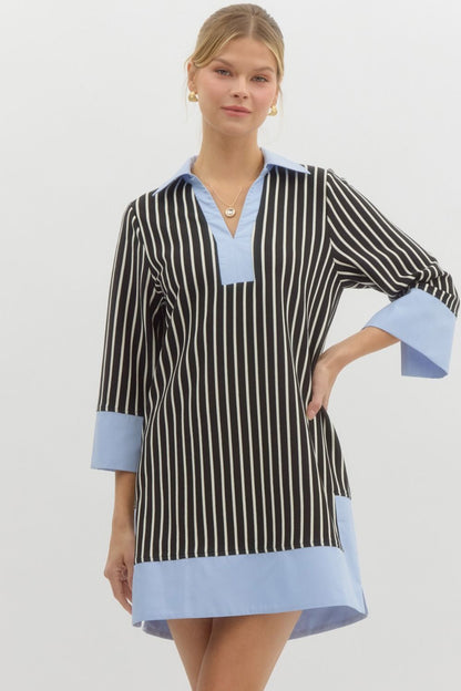 Peppy Stripe Shift Dress