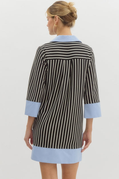 Peppy Stripe Shift Dress