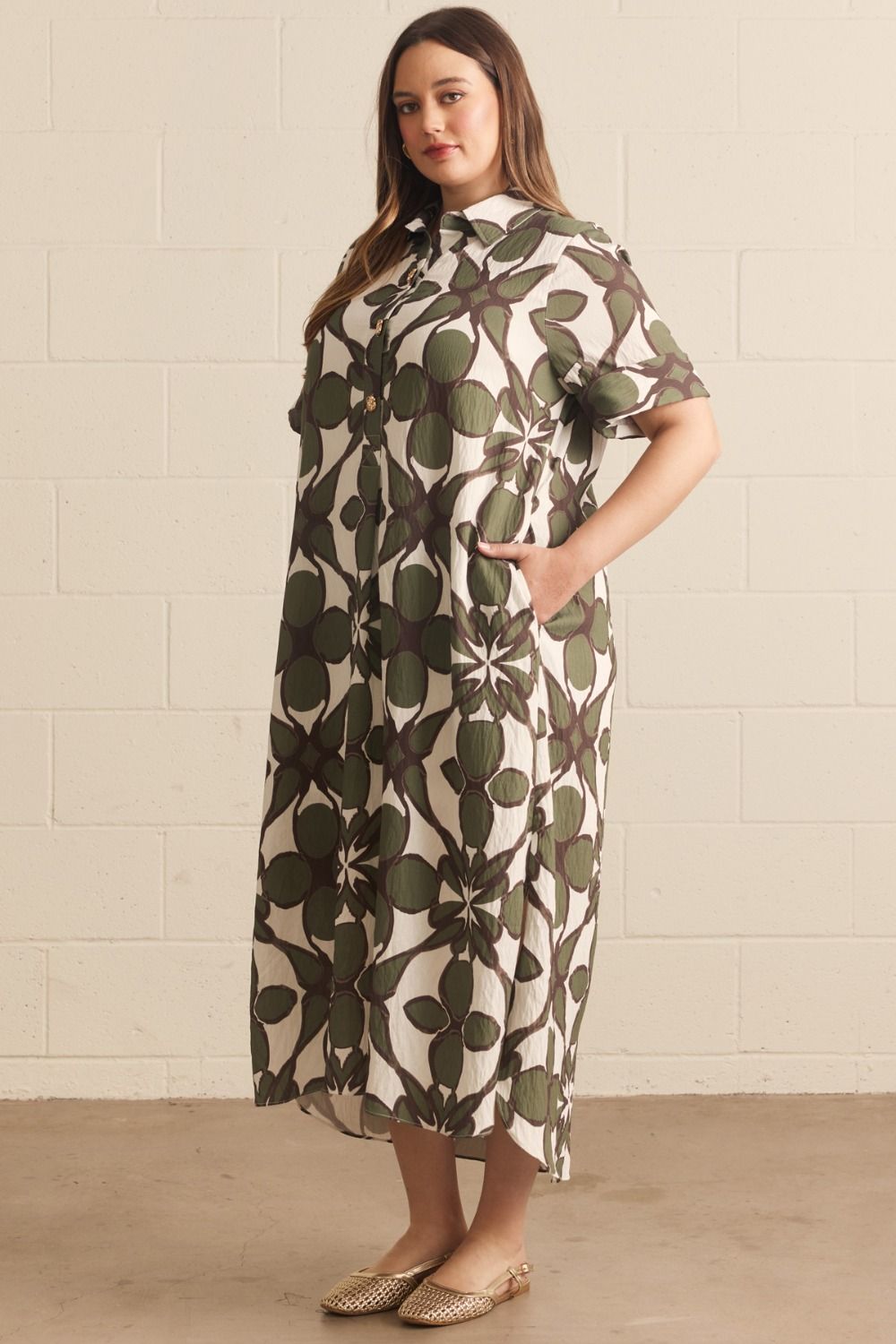 Olive Bloom Dress