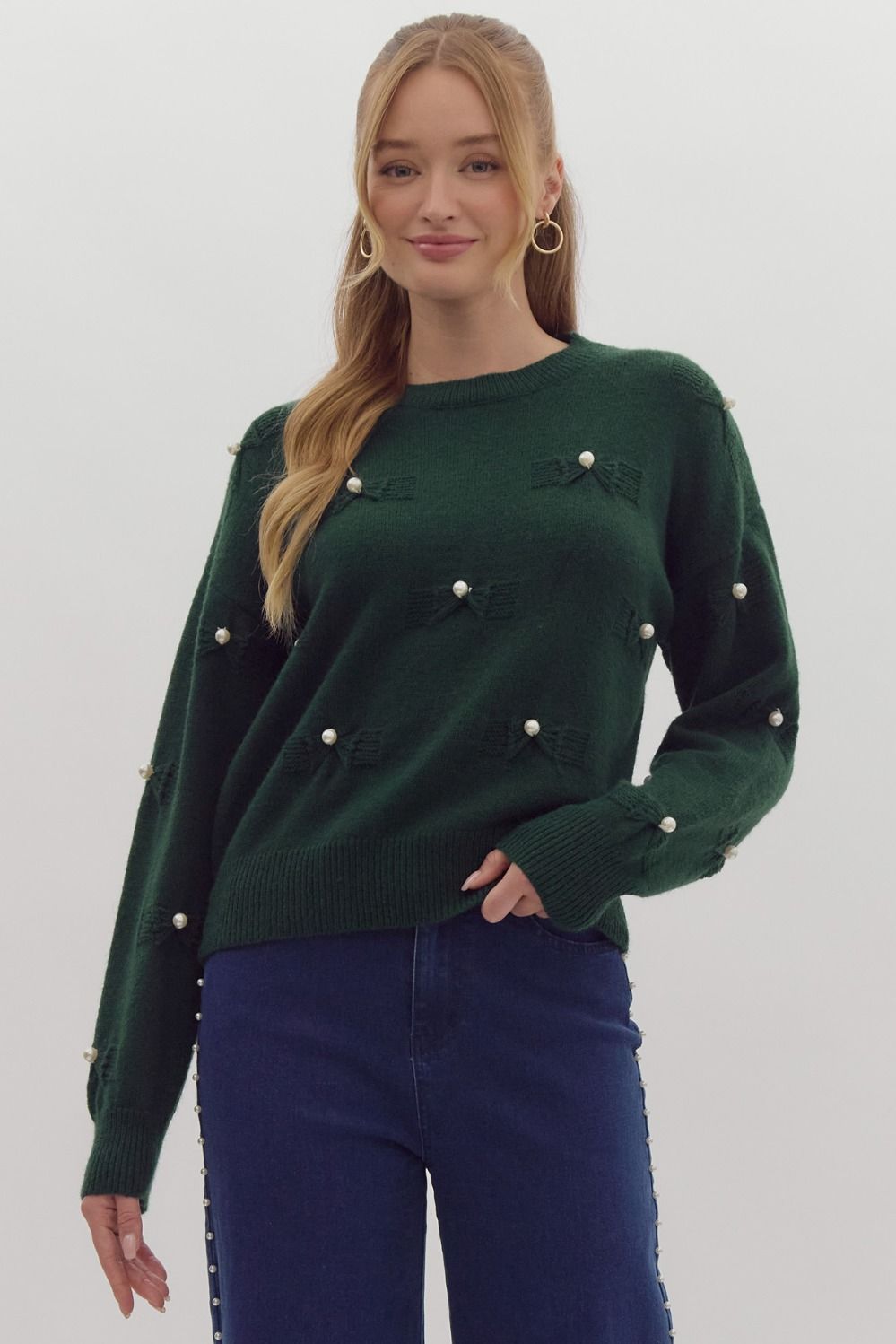 Pearls and Bows Sweater