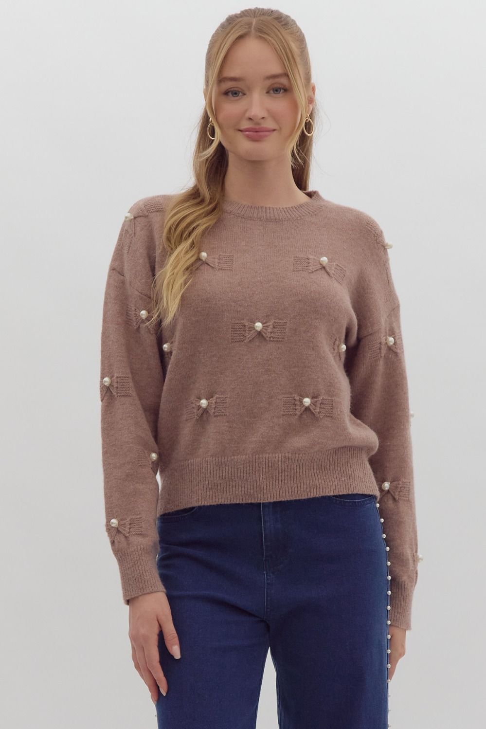 Pearls and Bows Sweater