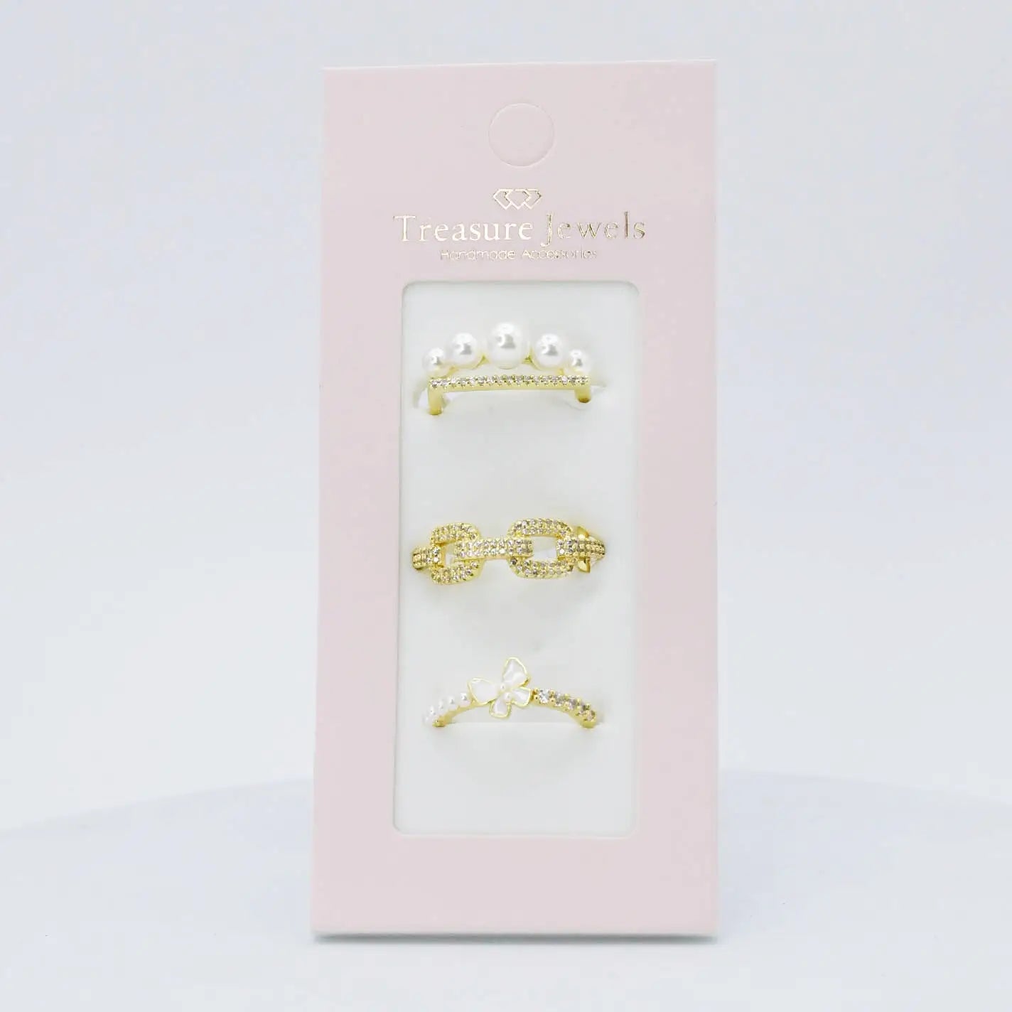 Whispering Pearl Ring Set