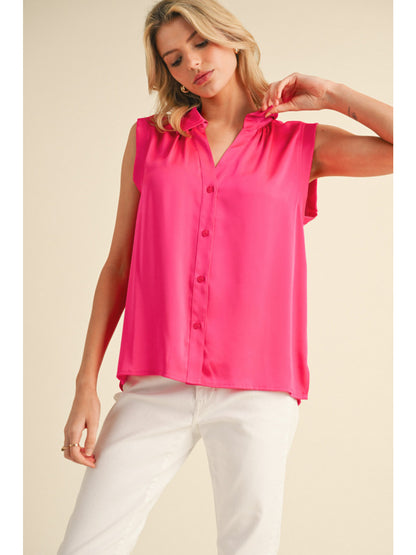 Spring Has Sprung Satin Top