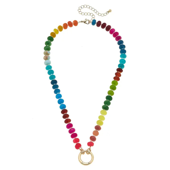 Lucy Gemstone Beaded Charm Necklace Base