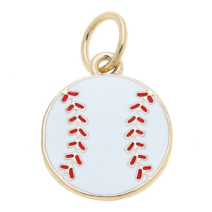 Baseball Enamel Charm