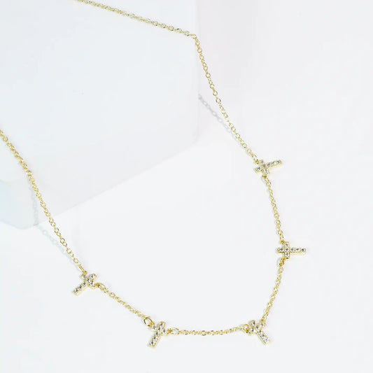 Faith Drops Necklace | Gold