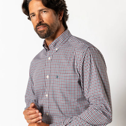 Performance Poplin Sport Shirt | Merill Gingham | Duck Head