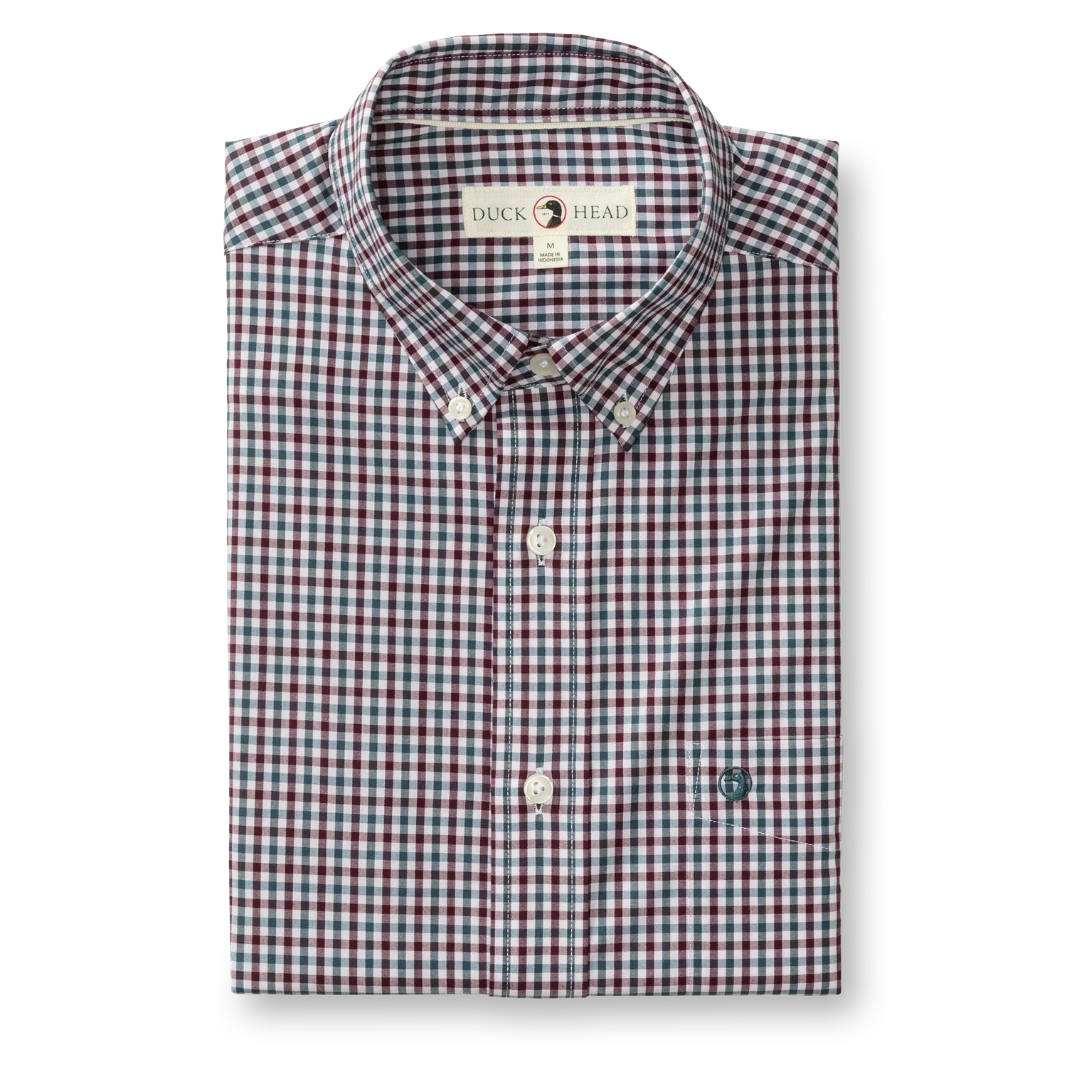 Performance Poplin Sport Shirt | Merill Gingham | Duck Head