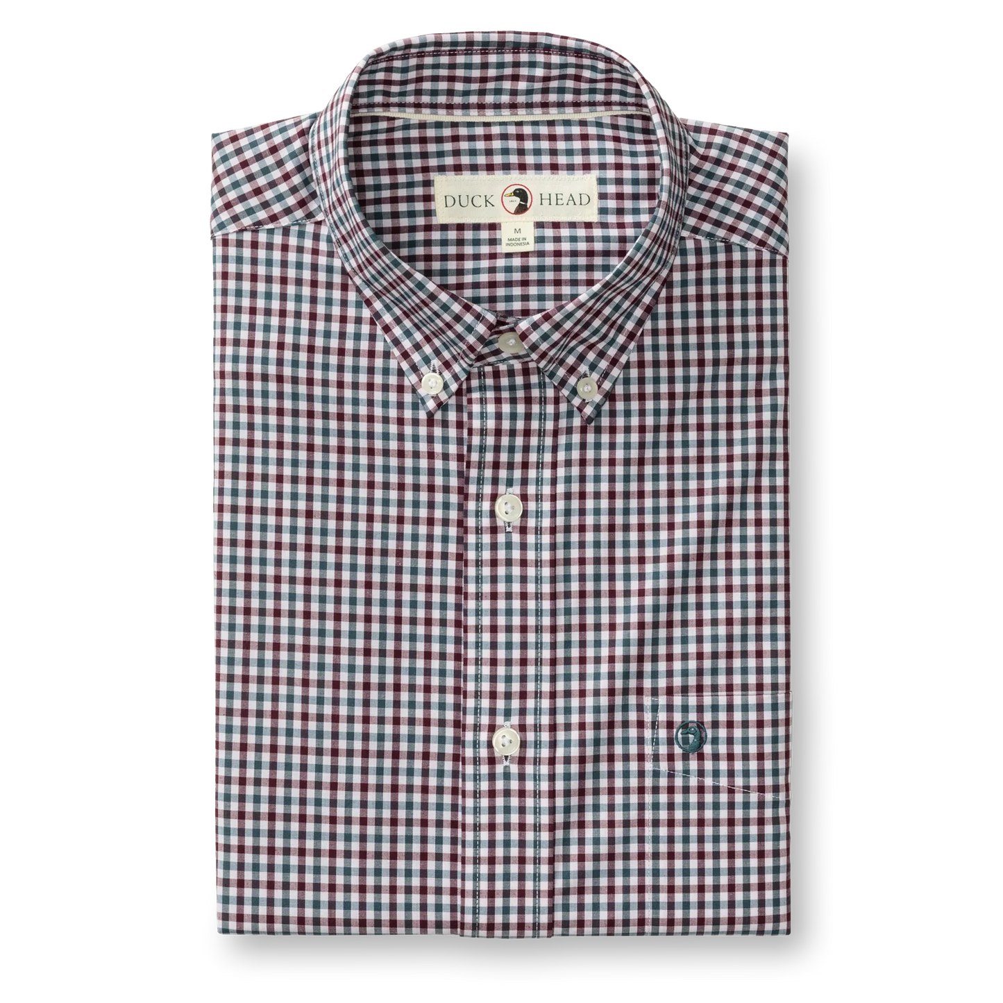 Performance Poplin Sport Shirt | Merill Gingham | Duck Head