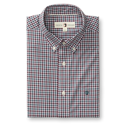Performance Poplin Sport Shirt | Merill Gingham | Duck Head