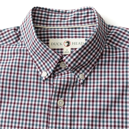 Performance Poplin Sport Shirt | Merill Gingham | Duck Head