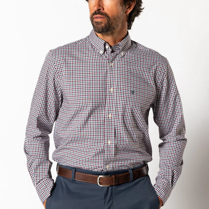 Performance Poplin Sport Shirt | Merill Gingham | Duck Head