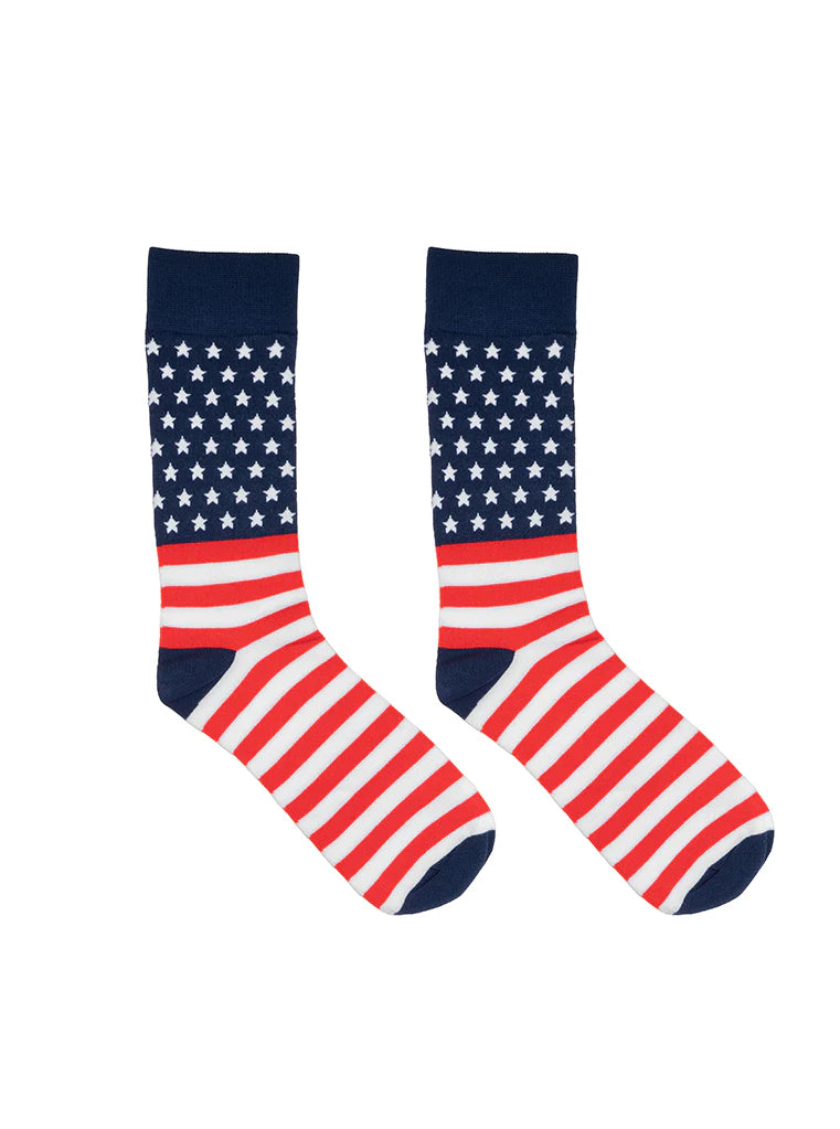 American Flag Bamboo Crew Socks