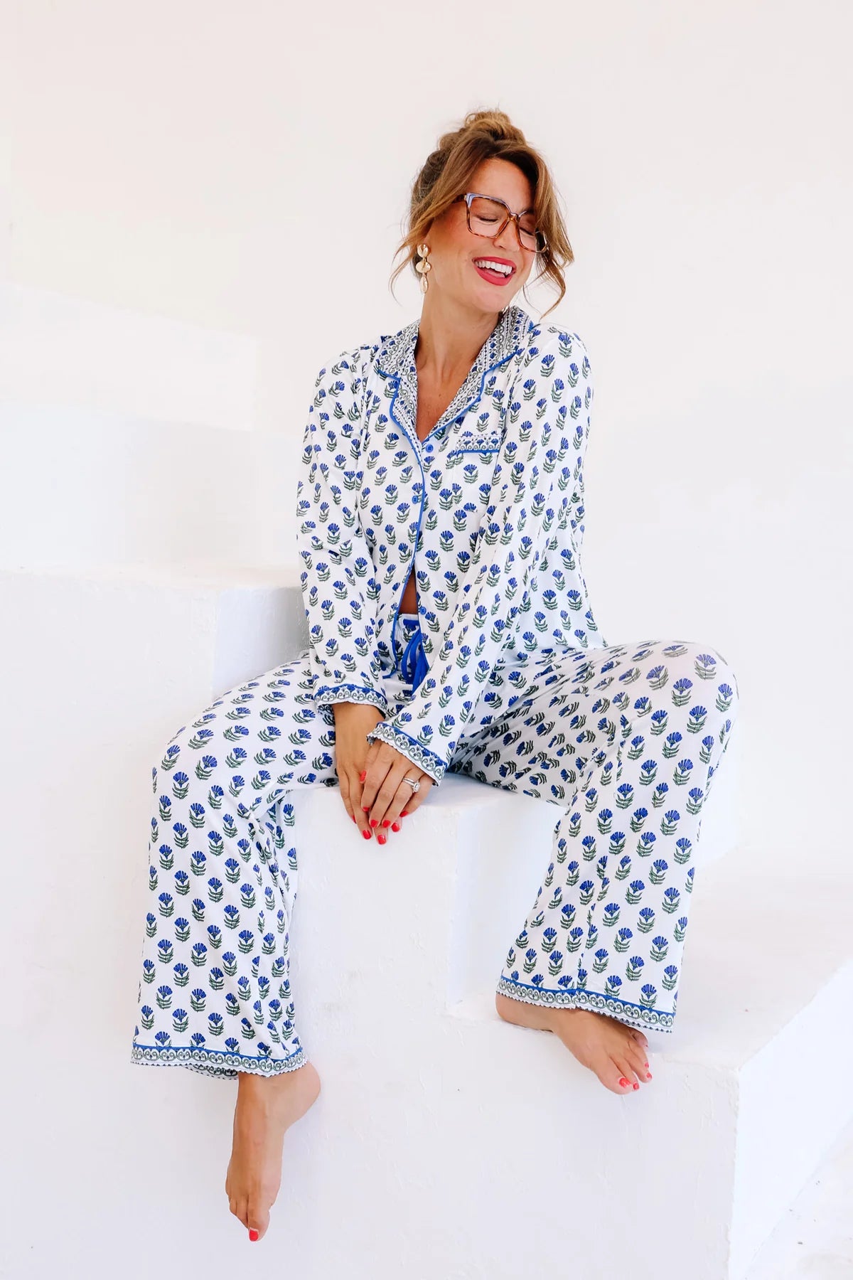 Charlotte Pajama Set | Floral Foulard