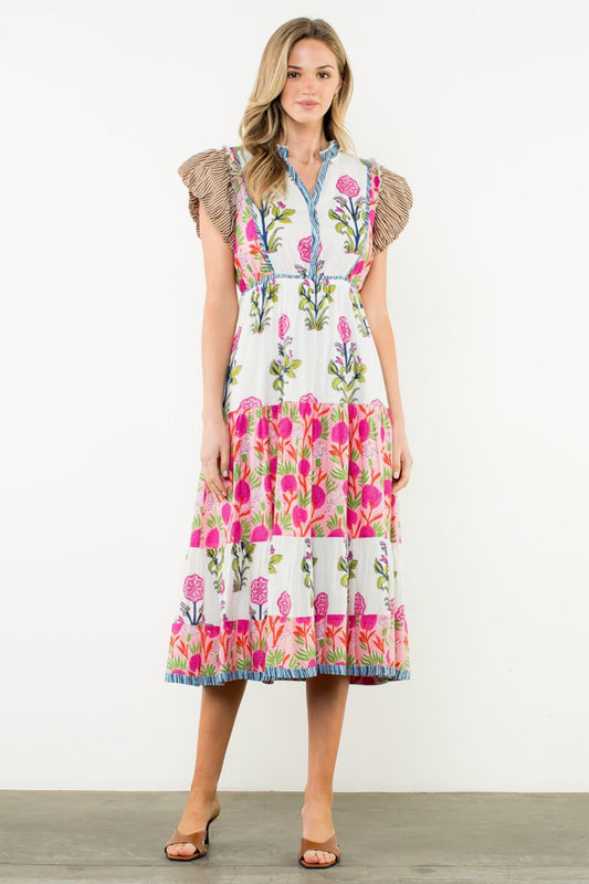 Bloom And Sway Midi Dress | THML