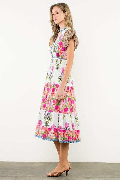 Bloom And Sway Midi Dress | THML