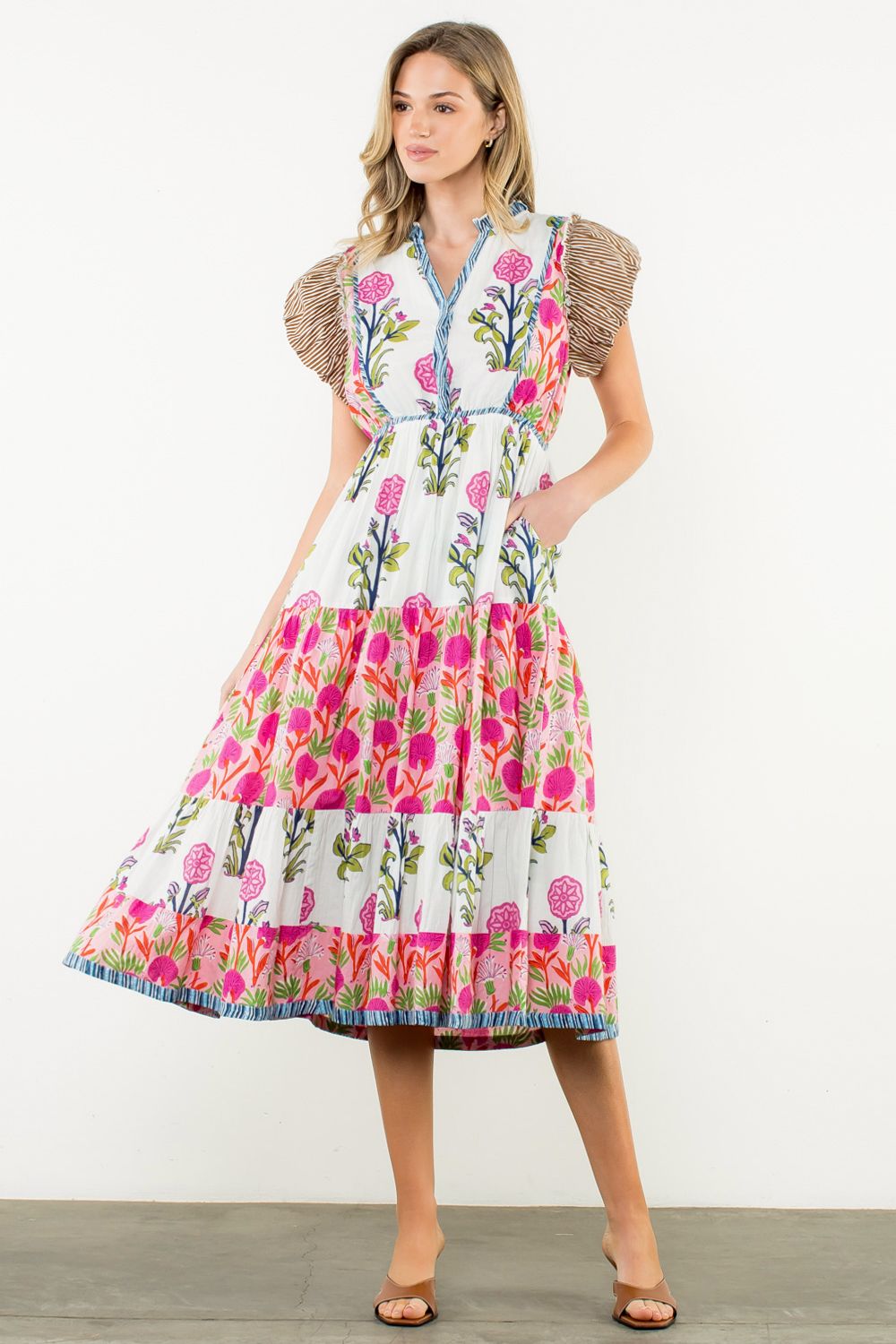 Bloom And Sway Midi Dress | THML