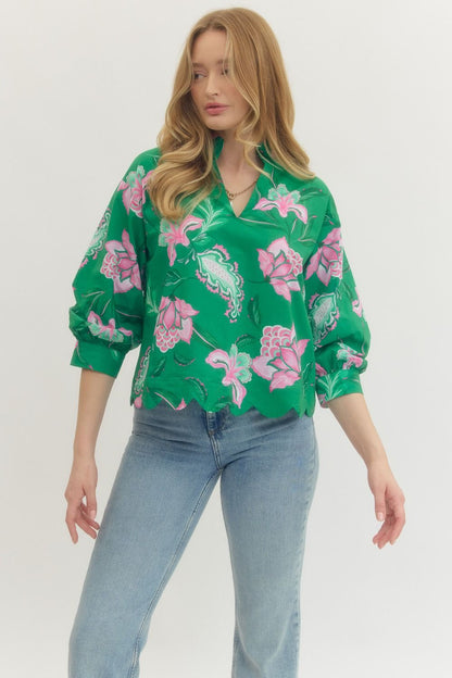 Charleston Floral Top