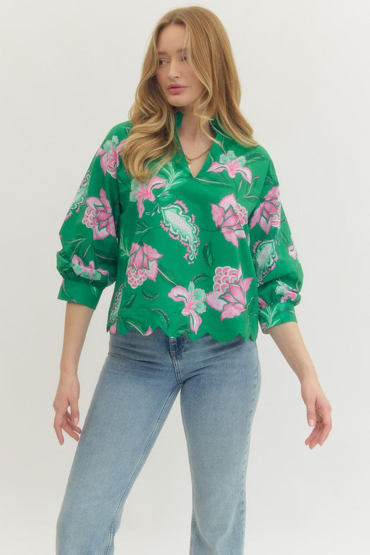 Charleston Floral Top